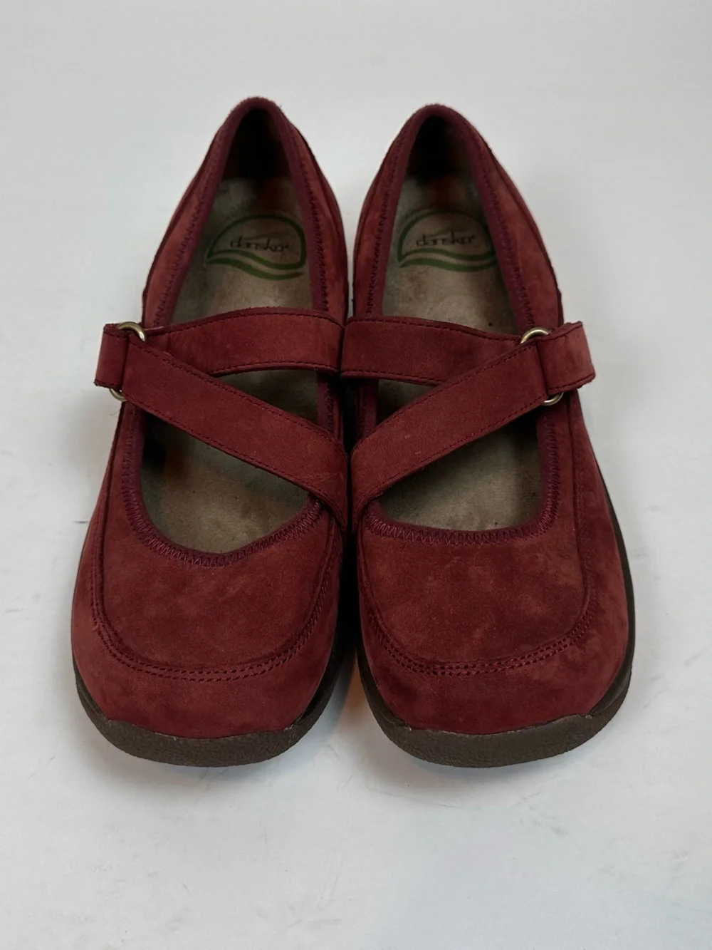 Dansko Red Suede Leather Mary Jane Comfort Shoes EU 37 US 6.5-7